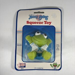 Vintage‎ RARE Muppet Babies Kermit Frog Squeeze Bath Toy Remco 1989 NOS New NIP